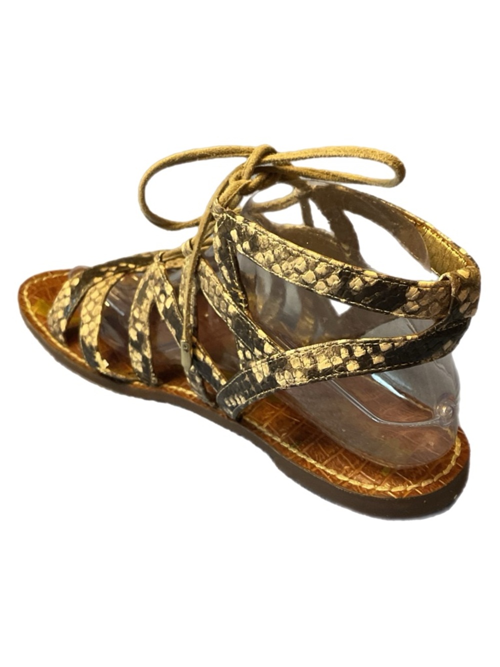 Sam Edelman "Gemma" sz 8M Lace-up Snake Print Gladiator Sandals Summer - Picture 6 of 14
